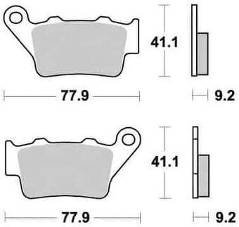 Brzdové platničky KTM, Husqvarna, Husaberg a TM zadné