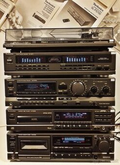 Zostava TECHNICS gramofon, equalizer, receiver, CD, deck B03