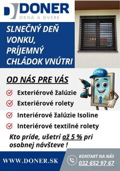 Nechajte starosti za oknom a užívajte si komfort