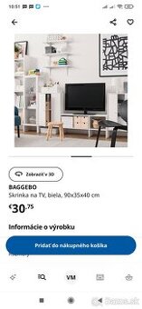 Skrinka pod TV BAGGEBO IKEA