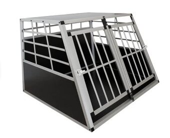 Box na prepravu psa XL – hliníkový, pevný, zamykateľný - 1