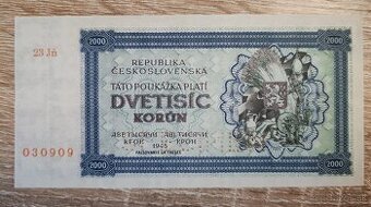 2000 korun, 1945 SPECIMEN, 23Jň,