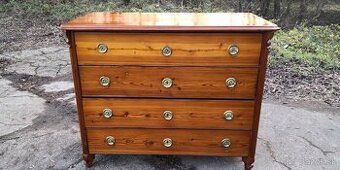 Starožitná celomasívna šuplíková komoda