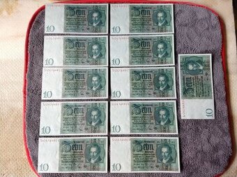 Říšské 10 marky v perfektním stavu - POSTUPKA