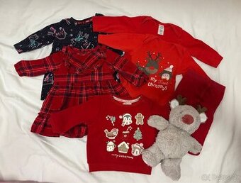 Vianočné oblečenie 62 (0-3 mesiace) - 1