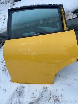 Seat Leon 2 II Ľavé zadné dvere kompletné farba LS1A žltá