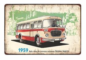 plechová cedule - autobus Škoda 706 RTO - 1