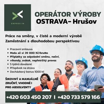 Operátor výroby / Ostrava - Hrušov/