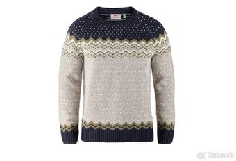 Vlnený sveter Fjallraven Ovik Knit Sweater W Navy