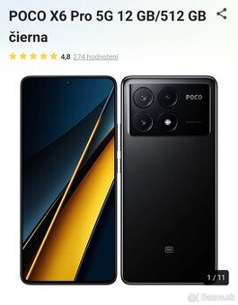 Poco X6 Pro 12/512 GB – ako nový, plná výbava