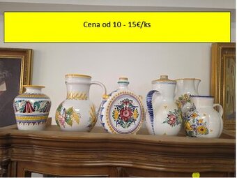 Starožitné kryštály/sklo/modranský porcelán