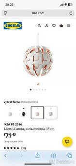 Zavesna lampa/luster svetlo Ikea