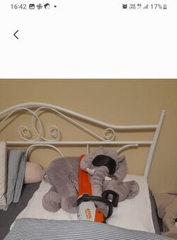 Kovová posteľ biela 160x200cm