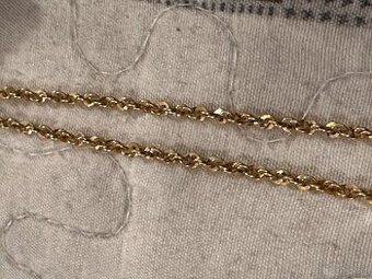 dámska zlatá retiazka točenie 14kt zlato - 1