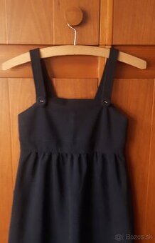 Čierny top - tričko-šaty na traky