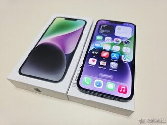 Apple iPhone 14 128gb MIDNIGHT,BATERKA 100% TOP STAV