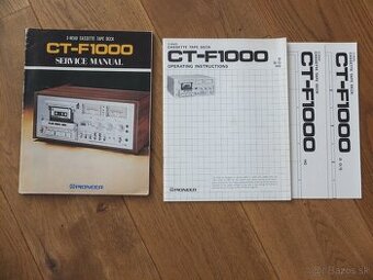 PIONEER CT-F 1000--Servisní kniha+schémata