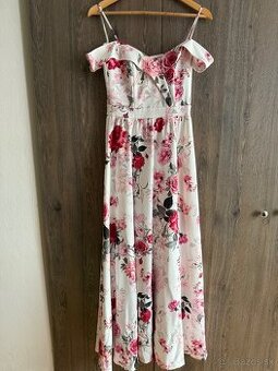 dámske kvetované spoločenské šaty veľ.36