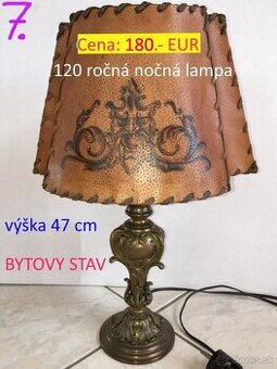 Lustre a lampy starožitné 100 - 150 ročné