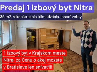 Predaj 1 izbový byt,35m2, 4/7posch, Nitra-Klokočina, rek,Exk