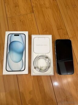 Apple Iphone 15, 128 GB, svetlomodrá farba - TOP STAV