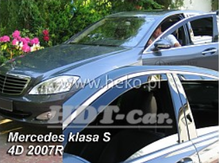 Deflektory - protiprievanové plexi Mercedes S W221 2005 - 20