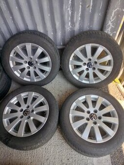 4ks alu disky orig. Vw 5x112 r16 pneu 205/55 r16