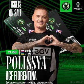 Predám FC Polissya Zhytomir - ACF Fiorentina 21.8.2025