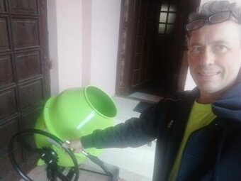 Stavebná miešačka 120l, 230V, motor 500W   140 eur,-