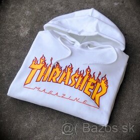 Thrasher Flame Hood White