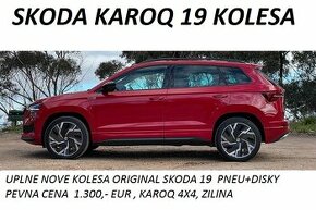 Škoda Karoq 4x4 disky 19 pneumatiky kolesa nove