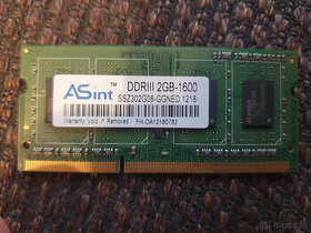 DDR3 2GB SODIMM 1600MHz