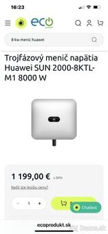 Trojfázový menič napätia Huawei SUN 2000-8KTL-M1 8000 W
