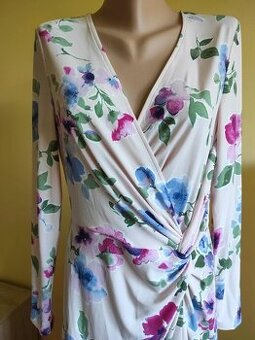 nové kvetované bledoružové šaty Ralp Lauren veľ. 40