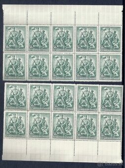 Známky, zbierka, bloky Zborov 1937, ČSR I