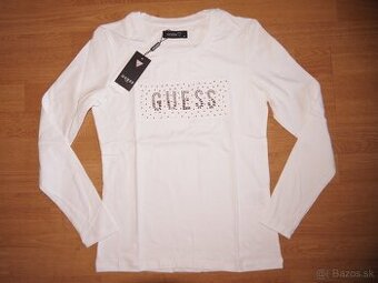 Guess biele tričko s dlhým rukávom