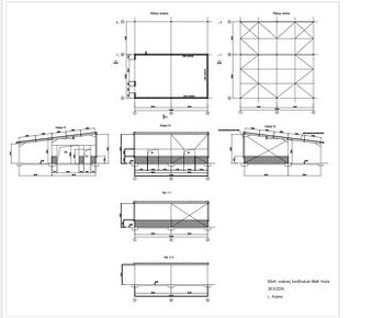 Konstrukcia haly 6x10m projekt Dokumentácia