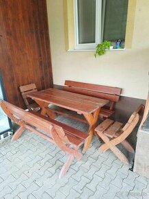 Vonkajšie drevené sedenie - 1
