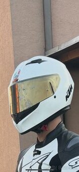 Prilba AGV k-3 + zlate plexy (vel.M)