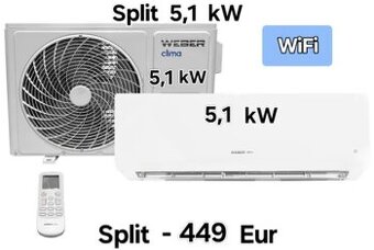 Klimatizácia NOVÁ WIFI kúriť chladiť