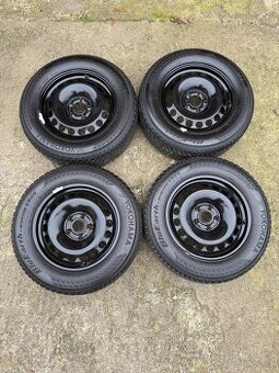 Plechové disky 5x112 so zimnými pneumatikami 215/60 R16