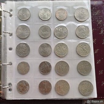 20ks striebornych minci