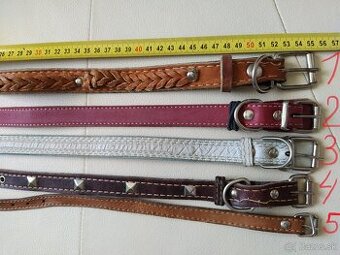 Rozne kožené obojky pre psov (osobný odber)