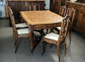 Starožitný stôl a stoličky