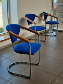 Stoličky 4ks - modré - 1