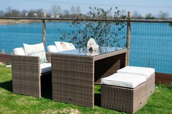 Balkónový set Merano - hnedý