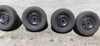 Plechové disky+Puklice+pneu 5x112 R15 Zimna Sada