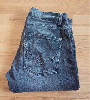 Pepe jeans šedé slim fit streč