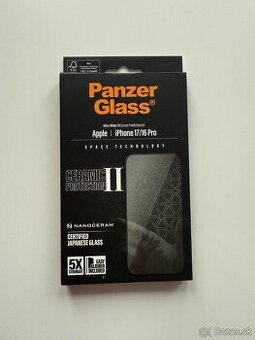Tvrdené sklo UWF Ceramic II s aplikátor. iPhone 17/16 Pro