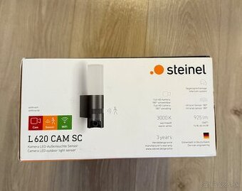 Nástenné svietidlo so senzorom pohybu Steinel L 620 CAM SC